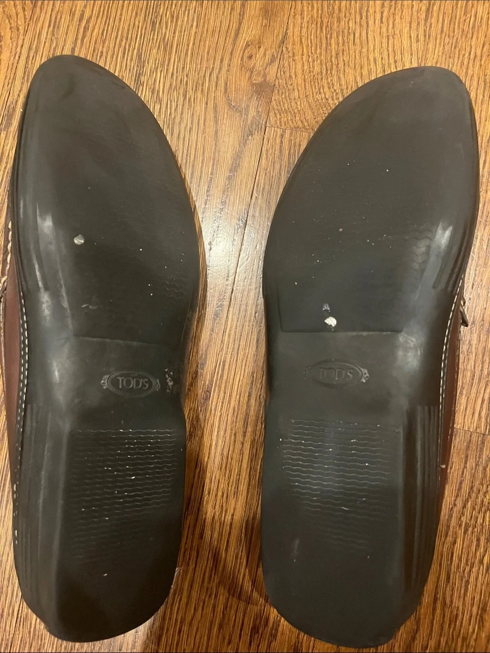 Tod's Dark Brown Leather Penny Loafers with Contrast Stitching 7.5 (8.5us)